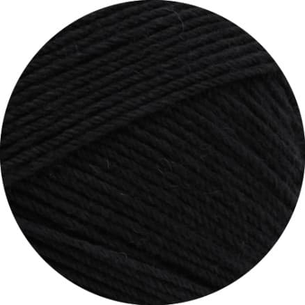 Lana Grossa Meilenweit 100 Merino Extrafine Uni Garn 2402 Svart
