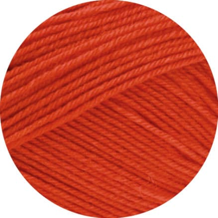 Lana Grossa Meilenweit 100 Merino Extrafine Uni Garn 2463 Pumpkin Red