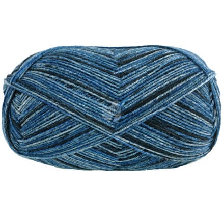Lana Grossa Meilenweit 100 Denim Mix Garn 4612 Grå Blå/jeans/mörkgrå/antracite
