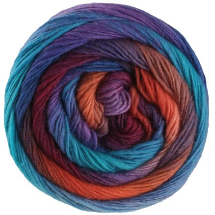 Lana Grossa Garn Mix 100 färger 8019 Blå/Dark Brown/Blå/Turkos/Lila/Röd-Violett