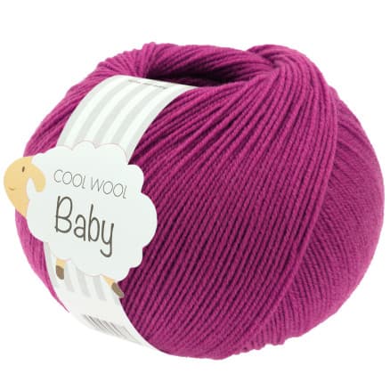 Lana Grossa Cool Wool baby garn 340 Fuchsia
