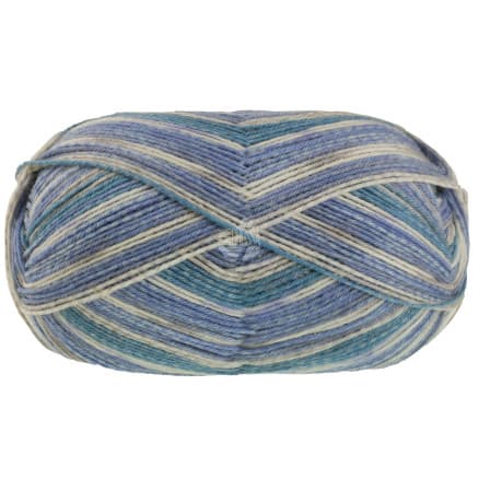Lana Grossa Meilenweit 100 Denim Mix Garn 4660 Ecru/ljus/ljusblå/jeans/ljusgrå/grå