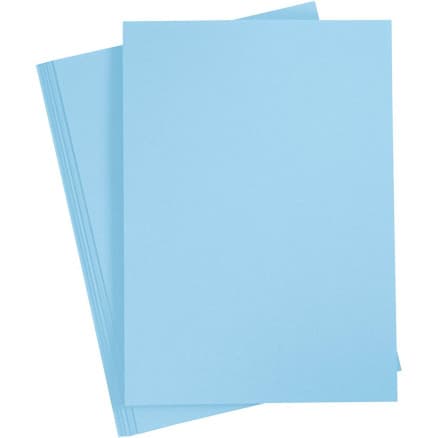 Kartongpapper, A4, ark 210x297 mm, 180 g, ljusblå, 20 ark/ 1 förp.