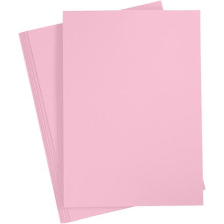 Kartongpapper, A4, ark 210x297 mm, 180 g, ljusrosa, 20 ark/ 1 förp.