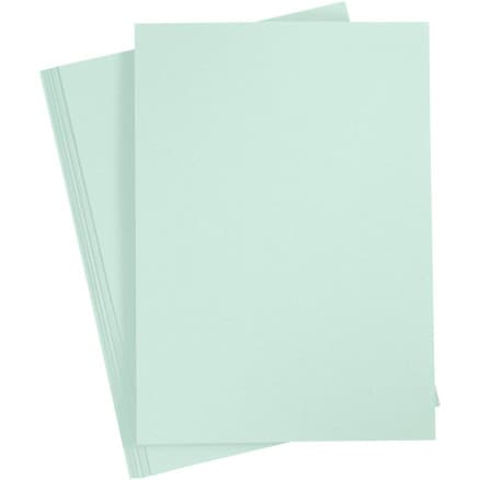 Kartong, A4, ark 210x297 mm, 210 g, pastellgrön, 10 ark/ 1 förp.