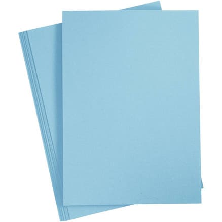 Kartong, A4, ark 210x297 mm, 210 g, ljusblå, 10 ark/ 1 förp.