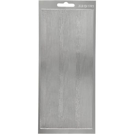 Stickers, bårder, ark 10x23 cm, silver, 1 ark