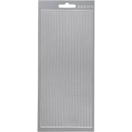 Stickers, bårder, ark 10x23 cm, silver, 1 ark