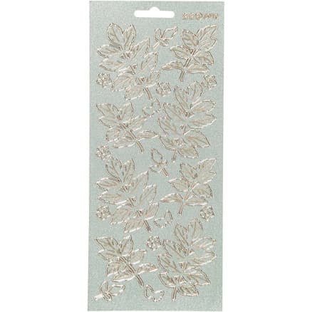 Stickers, blad, ark 10x23 cm, guld, 1 ark