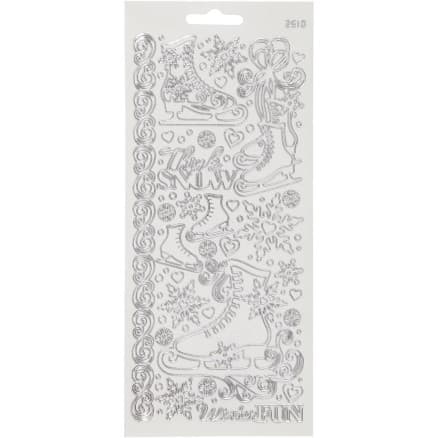 Stickers, skridskor, ark 10x23 cm, 1 ark