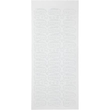 Stickers, studentmössor, ark 10x23 cm, vit, 1 ark