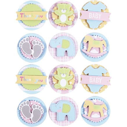 3D Stickers, baby, Dia. 35 mm, tjocklek 5 mm, 1 ark