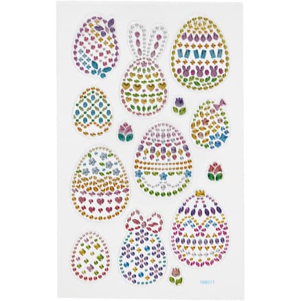 Diamond stickers, påskägg, ark 10x16 cm, 1 ark