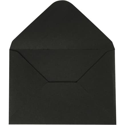 Kuvert, kuvertstl. 11,5x16 cm, 110, svart, 10 st./ 1 förp.