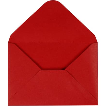 Kuvert, kuvertstl. 11,5x16 cm, 110, röd, 10 st./ 1 förp.