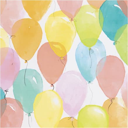 Presentpapper, Ballonger, B: 50 cm, 80 g, pastellfärger, 100 m/ 1 rl.
