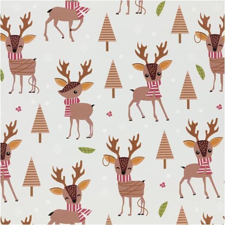 Presentpapper, Bambi, B: 50 cm, 80 g, isblå, 5 m/ 1 rl.