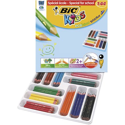 BIC Eco evolution färgblyertspennor, kärna 5 mm, mixade färger, 12 st./ 1 förp.
