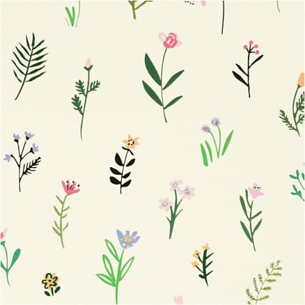 Presentpapper, flora, B: 50 cm, 80 g, 100 m/ 1 rl.