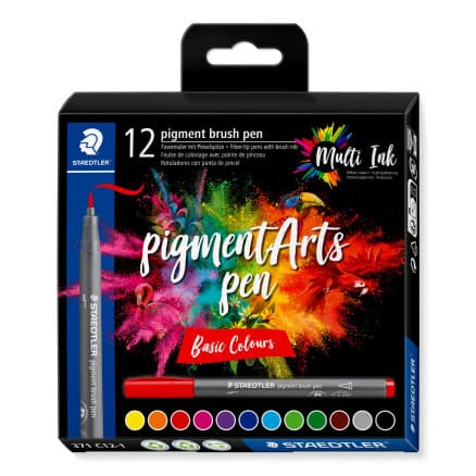 Staedtler Pigment Arts Brush Pen Basic - 12 st.