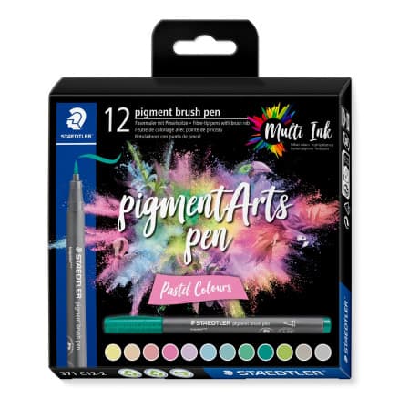 Staedtler Pigment Arts Brush Pen Pastell - 12 st.