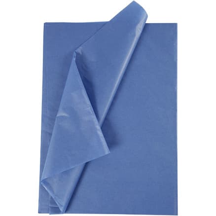 Silkespapper, ark 50x70 cm, 17 g, Blå, 10 ark/1 frp.
