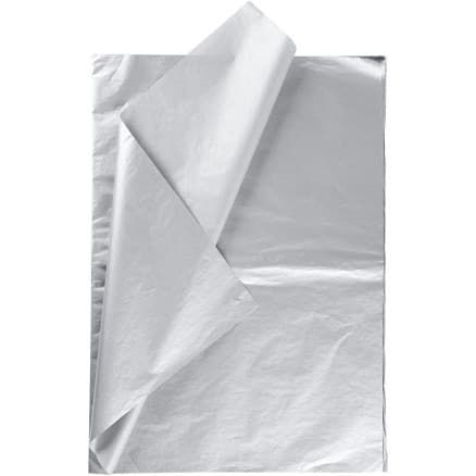 Silkespapper, ark 50x70 cm, 17 g, silver, 6 ark/ 1 förp.