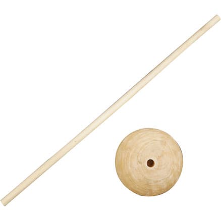 Pinne med fot, H: 30 cm, Dia. 6,5 cm, Hålstl. 8 mm, 5 set/ 1 förp.