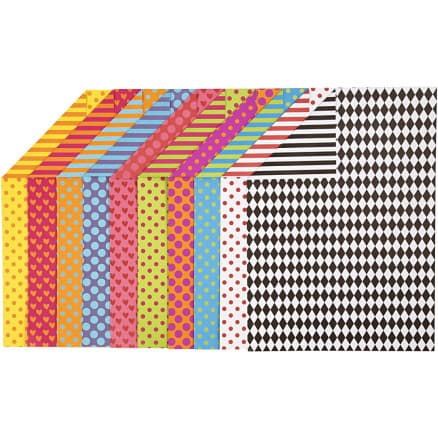 Mönstrad Kartong, A4, ark 210x297 mm, 250 g, mixade färger, 20 mix. ark/ 1 förp.
