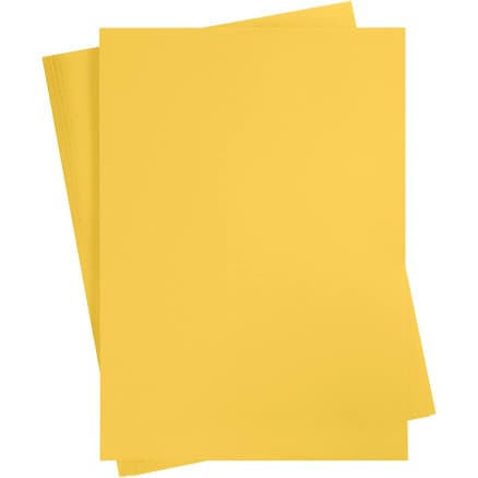 Kartongpapper, A2, ark 420x594 mm, 180 g, solgul, 10 ark/ 1 förp.