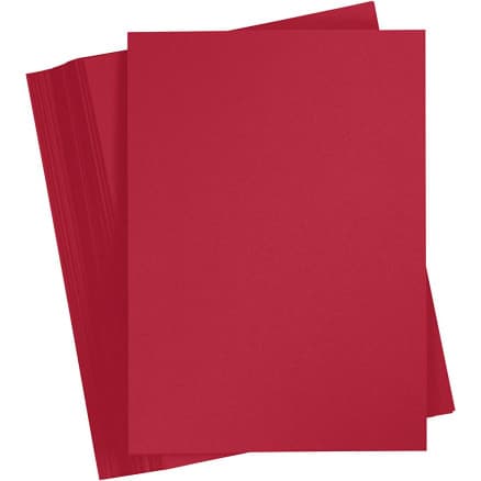 Kartongpapper, A5, 180 g, julröd, 100 ark/ 1 förp.
