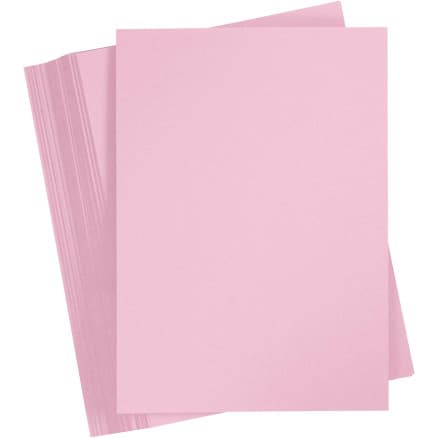 Kartongpapper, A5, 180 g, ljusrosa, 100 ark/ 1 förp.