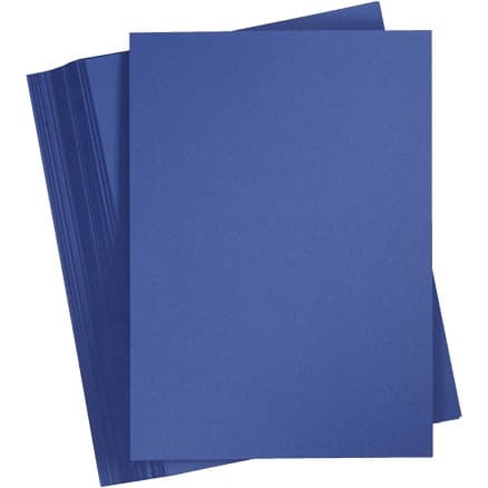 Kartongpapper, A5, 180 g, mörkblå, 100 ark/ 1 förp.