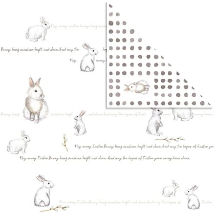 Designpapper, kaniner, ark 30,5x30,5 cm, 180 g, 5 ark/ 1 förp.
