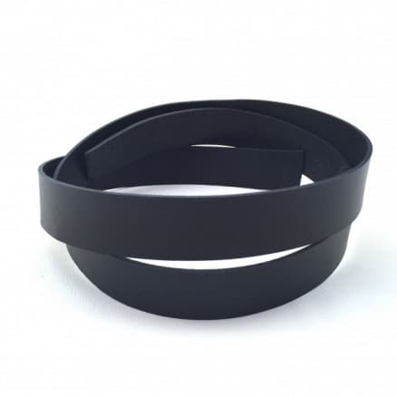 Läderrem Svart 120cm 20mm