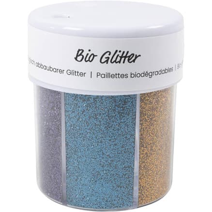 Bio-glimmer, mixade färger, 6x28 ml/ 1 burk
