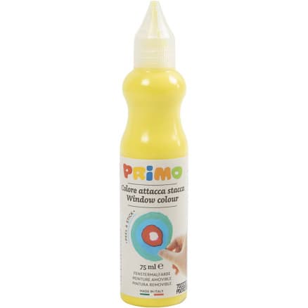 Fönsterfärg, D: 3,2 cm, gul, 75 ml/ 1 flaska