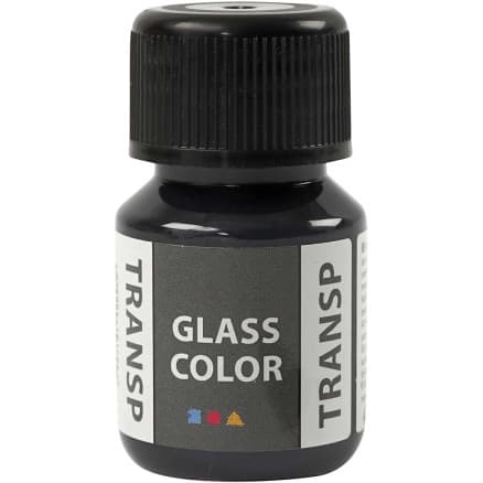 Glasfärg transparent, svart, 30 ml/ 1 flaska