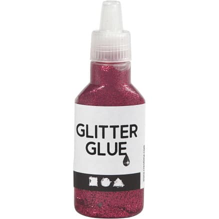 Glitterlim, rosa, 25 ml/ 1 flaska