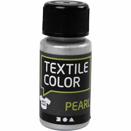 Textil Color, pärlemor, silver, 50ml/ 1 flaska.