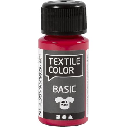 Textilfärg, primärröd, 50 ml/ 1 flaska