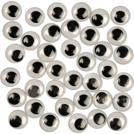 Rörliga Ã–gon, ej självhäftande, Dia. 12 mm, 30 st./ 1 förp.