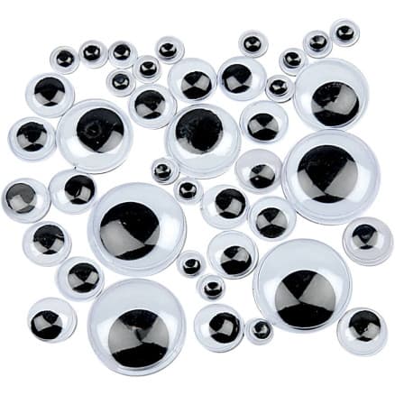 Rörliga Ã–gon, ej självhäftande, Dia. 6-20 mm, 1100 mix./ 1 förp.