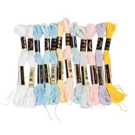 Infinity Hearts Broderigarn pastell, 12 färger