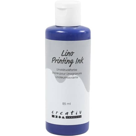 Linoleumfärg, blå, 85 ml/ 1 flaska