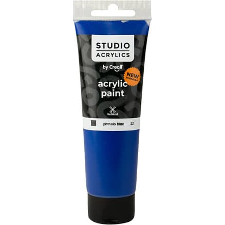 Creall Studio Akrylfärg, täckande, phtalo blue (32), 120 ml/ 1 flaska