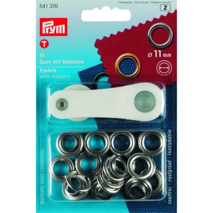 Prym Öljetter / Segelringar Silver 11mm - 15 st