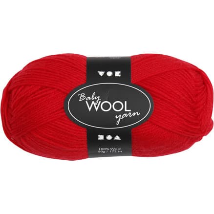 Babygarn, L: 172 m, röd, 50 g/ 1 nystan