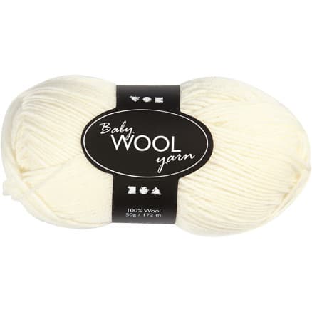 Babygarn, L: 172 m, cream, 50 g/ 1 nystan
