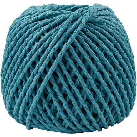 Paperyarn, tjocklek 2,5-3 mm, turkos, 150 g, 40 m/ 1 nystan